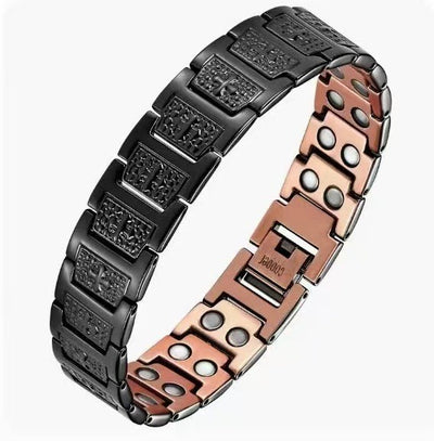 Carved Retro Three Rows Full Magnet Bracelet
