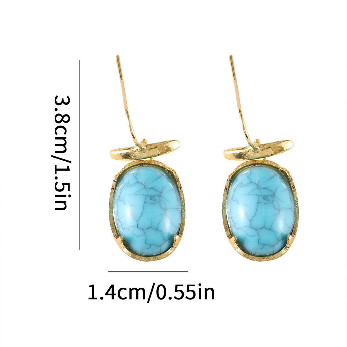 Vintage Gemstone Pendant Earrings For Women