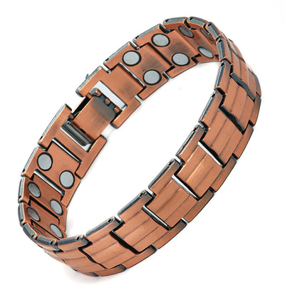Carved Retro Three Rows Full Magnet Bracelet