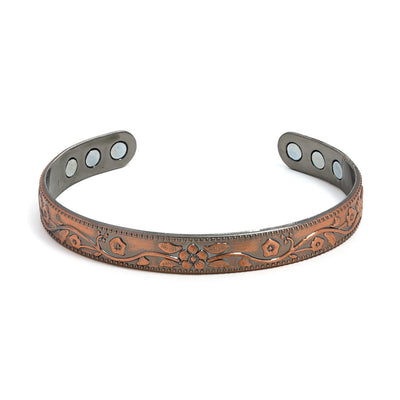 Carved Retro Three Rows Full Magnet Bracelet