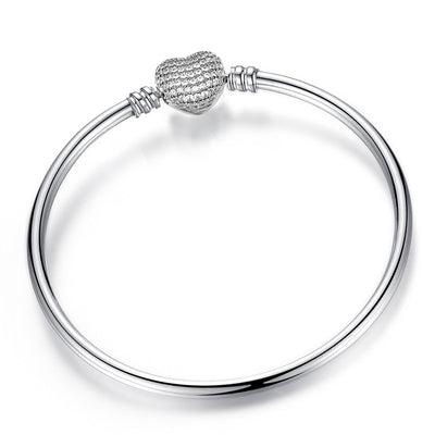 Simple LO Zircon Electroplated Color Retention Girls' Bracelet