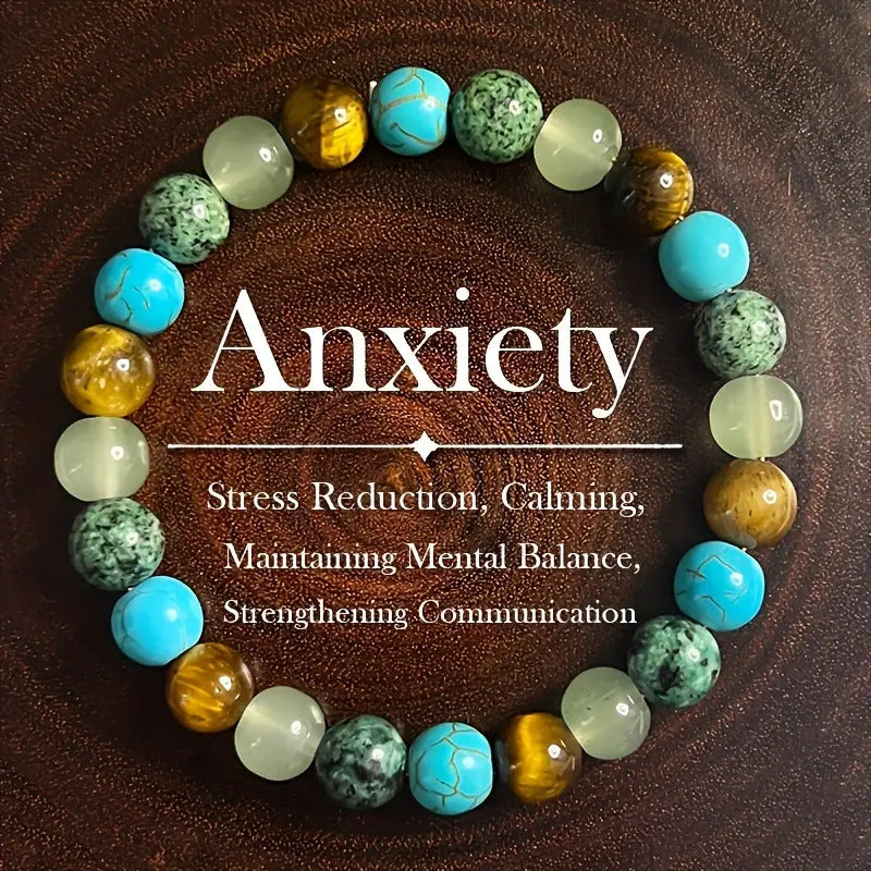 Natural Amethyst Tiger Eye Turquoise Bracelet