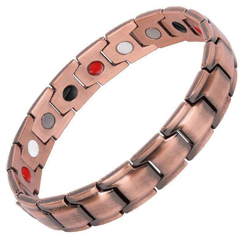 Carved Retro Three Rows Full Magnet Bracelet