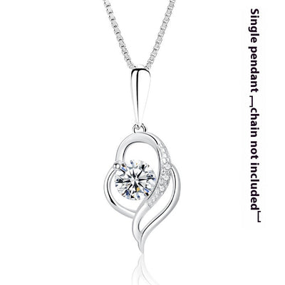 Fashion Korean-style Heart-shaped Navy Blue Love Pendant