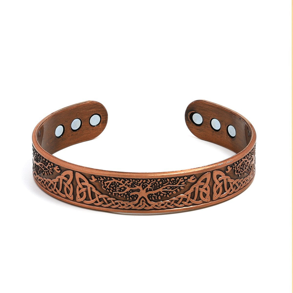 Carved Retro Three Rows Full Magnet Bracelet