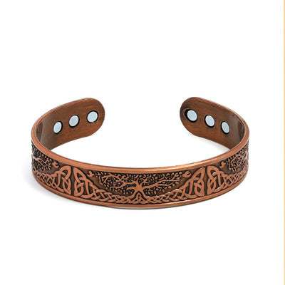Carved Retro Three Rows Full Magnet Bracelet