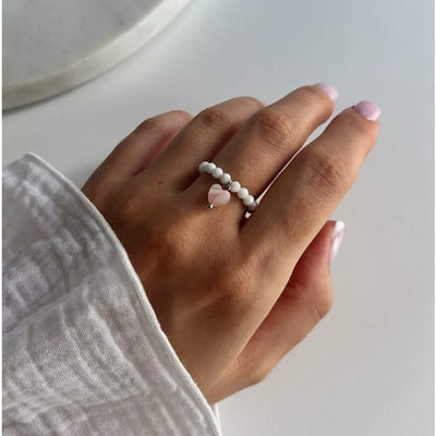 Korean Style Niche Heart Shell Index Finger Ring Versatile Design Bracelet Ring Female Ins Fashion Stacked Ring