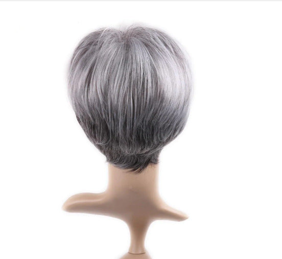 Women's Short Straight Hair Side Bangs Synthetic Wigs
