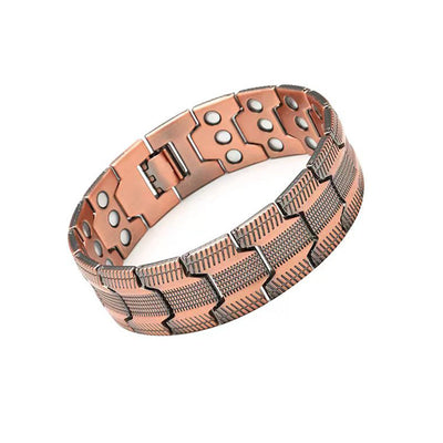 Carved Retro Three Rows Full Magnet Bracelet