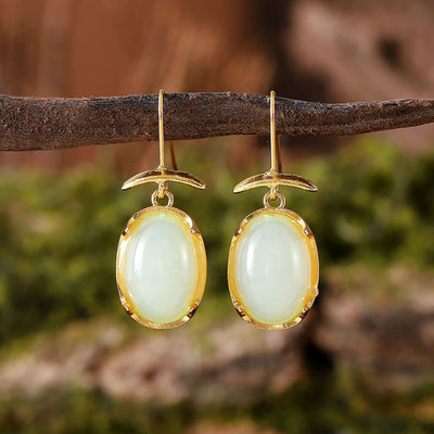 Vintage Gemstone Pendant Earrings For Women