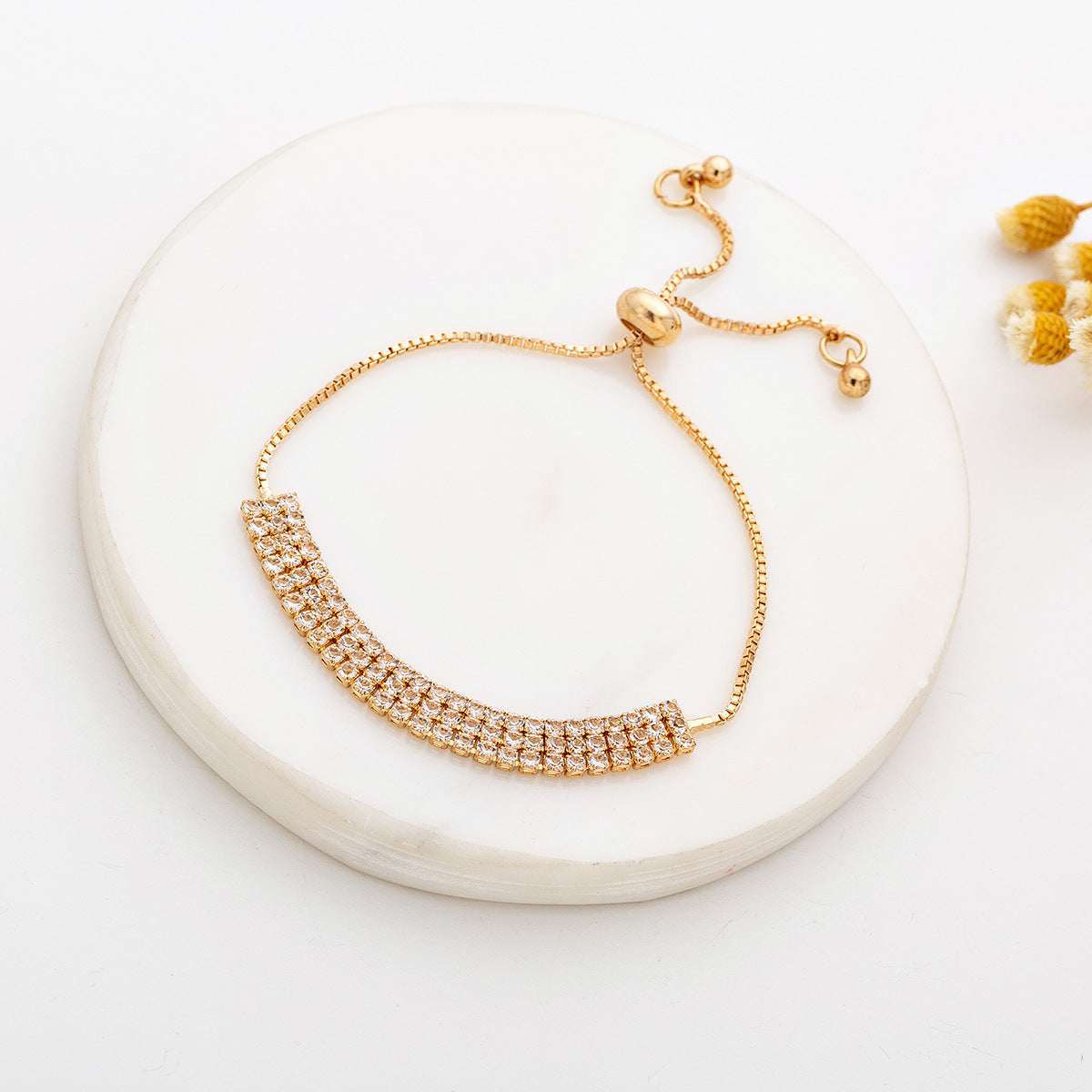 Simple Retractable Diamond Claw Chain Adjustable Bracelet