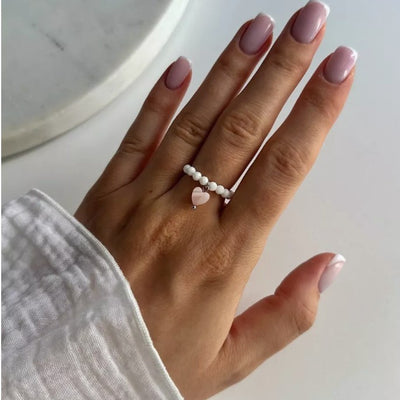 Korean Style Niche Heart Shell Index Finger Ring Versatile Design Bracelet Ring Female Ins Fashion Stacked Ring