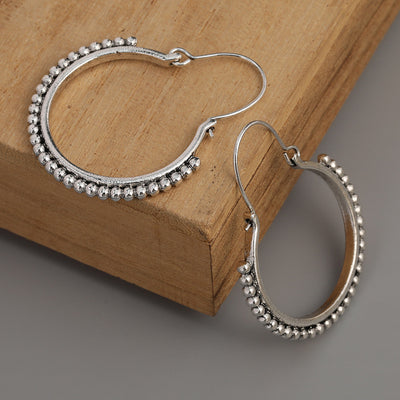 European And American Retro Personalized Beading Design Circle Creative Fashion Earrings