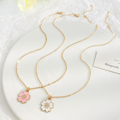 Simple Cherry Blossom Pendant Necklace For Women