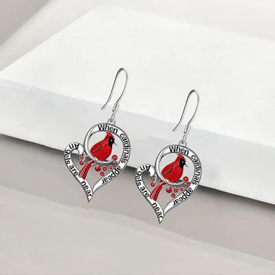 Red Love Personality Bird Animal Earrings