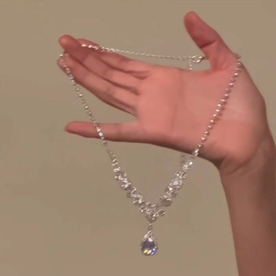 Niche Design High-grade Temperament Exaggerated Sparking Zirconium Necklace For Women