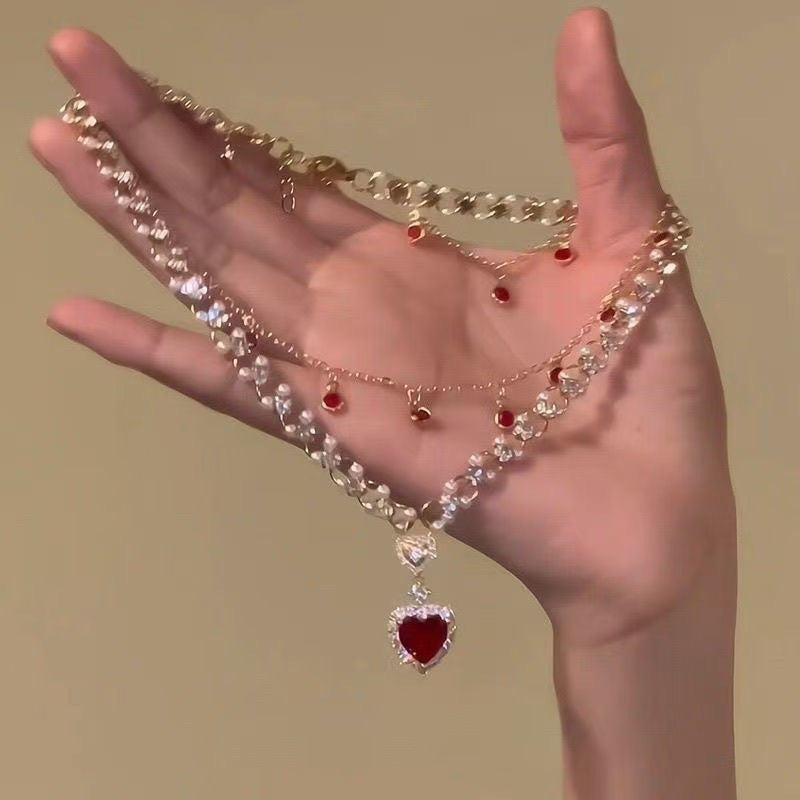 Niche Design High-grade Temperament Exaggerated Sparking Zirconium Necklace For Women