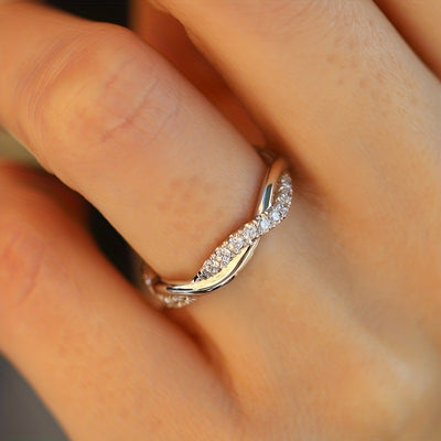 Female Silver Cross Fashion Ring Ornament
