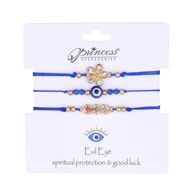 Diamond Hand Woven Hand Rope Adjustable Combination Bracelet