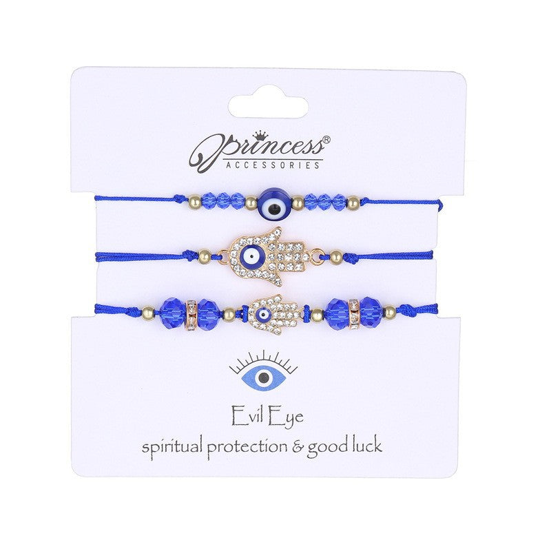 Diamond Hand Woven Hand Rope Adjustable Combination Bracelet