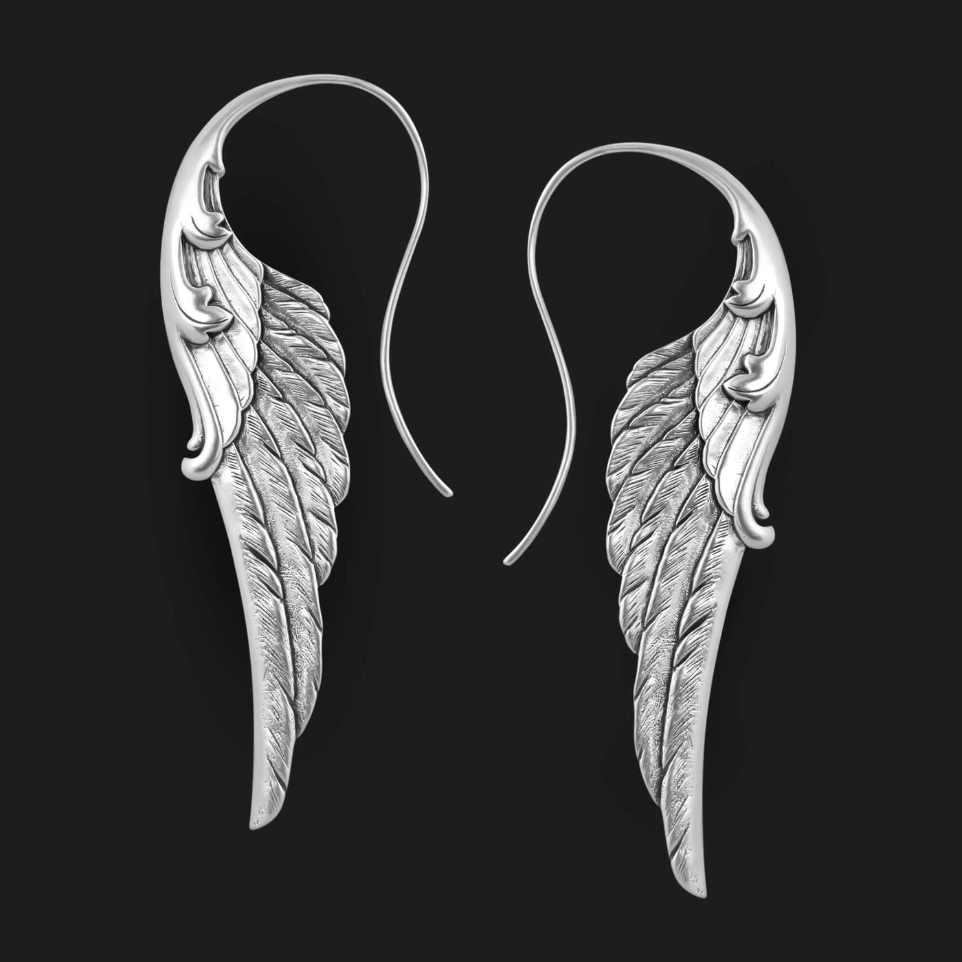 Fashion Exaggerated Angel Wings Pendant Earrings