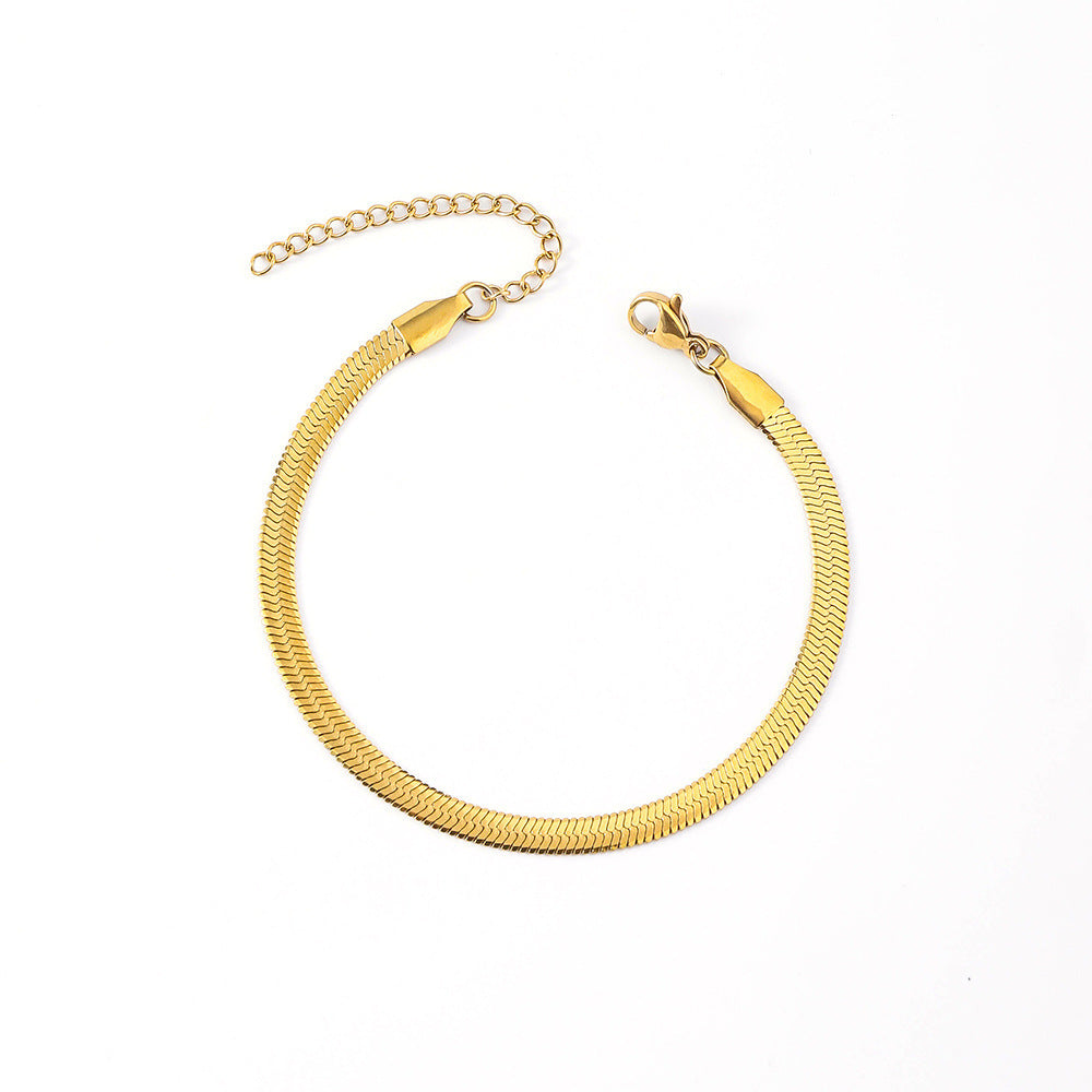 Women's Stainless Steel Simple Blade Bracelet