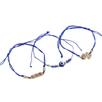 Diamond Hand Woven Hand Rope Adjustable Combination Bracelet