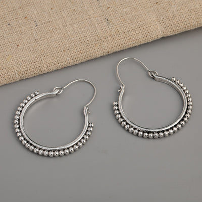 European And American Retro Personalized Beading Design Circle Creative Fashion Earrings
