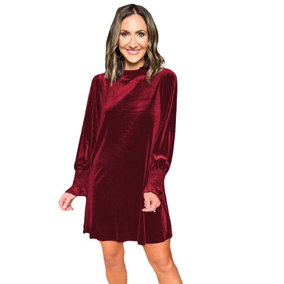Solid Color Casual Simple Loose Dress For Women