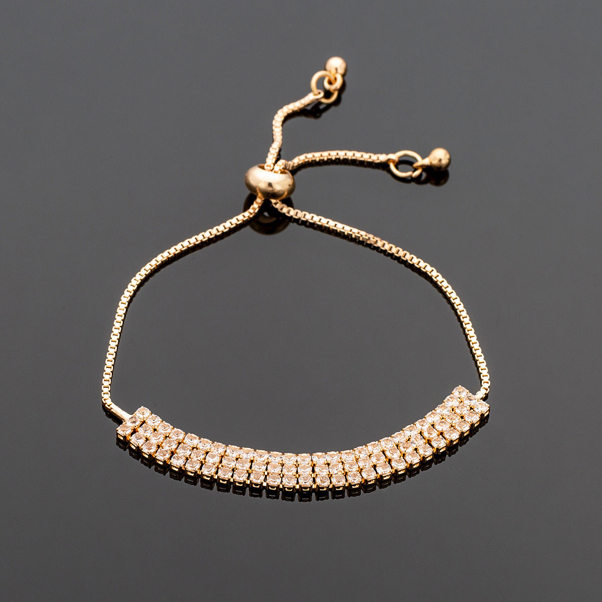 Simple Retractable Diamond Claw Chain Adjustable Bracelet