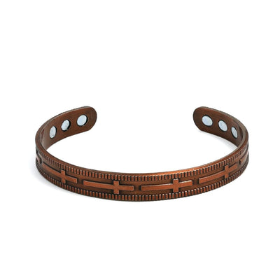 Carved Retro Three Rows Full Magnet Bracelet