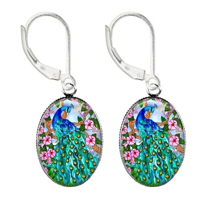 E-commerce Women's Fashion Peacock Earrings