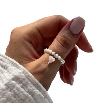 Korean Style Niche Heart Shell Index Finger Ring Versatile Design Bracelet Ring Female Ins Fashion Stacked Ring