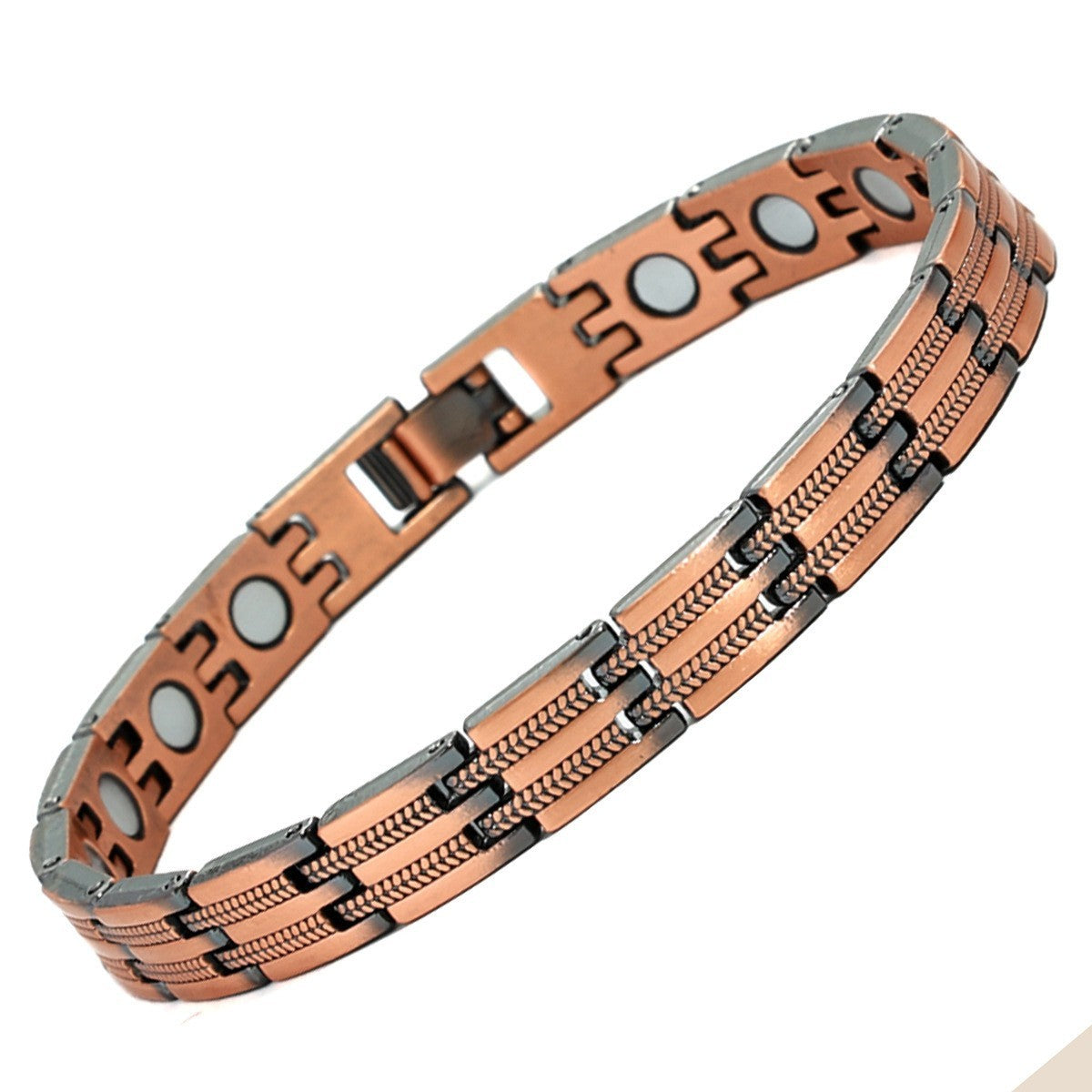 Carved Retro Three Rows Full Magnet Bracelet