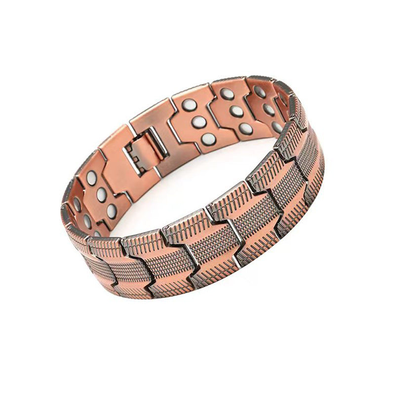 Carved Retro Three Rows Full Magnet Bracelet