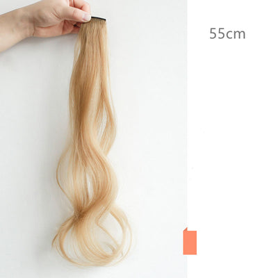 Color Wigs Female Long Hair Highlighting Gradient Invisible Curly Hair