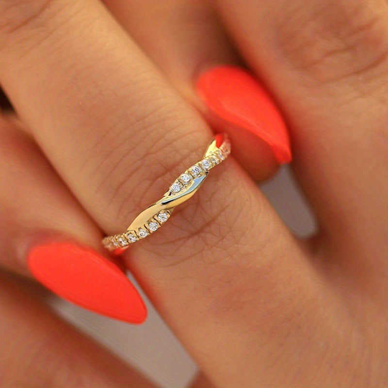 Female Silver Cross Fashion Ring Ornament