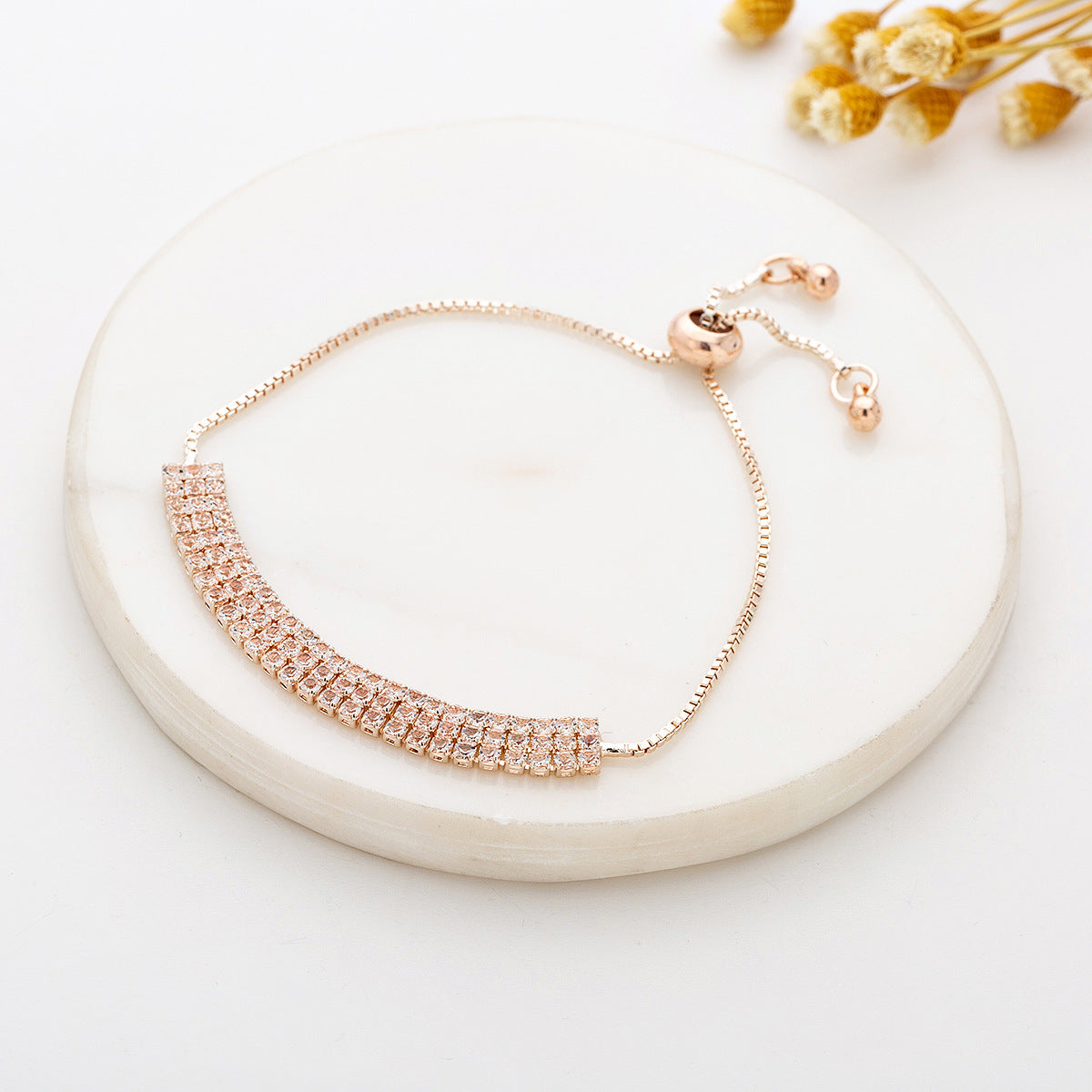 Simple Retractable Diamond Claw Chain Adjustable Bracelet