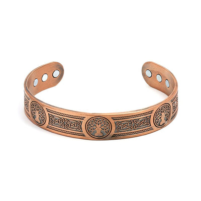 Carved Retro Three Rows Full Magnet Bracelet