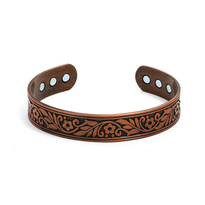 Carved Retro Three Rows Full Magnet Bracelet